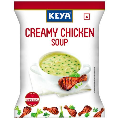 Keya Creamy Chicken Soup - With 100percent Real Chicken, 48 g-1.webp